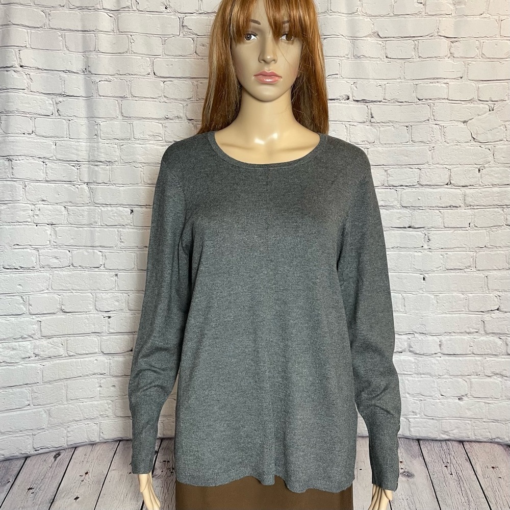 NWT JM Collection Sweater Pullover Ribbed Crewneck